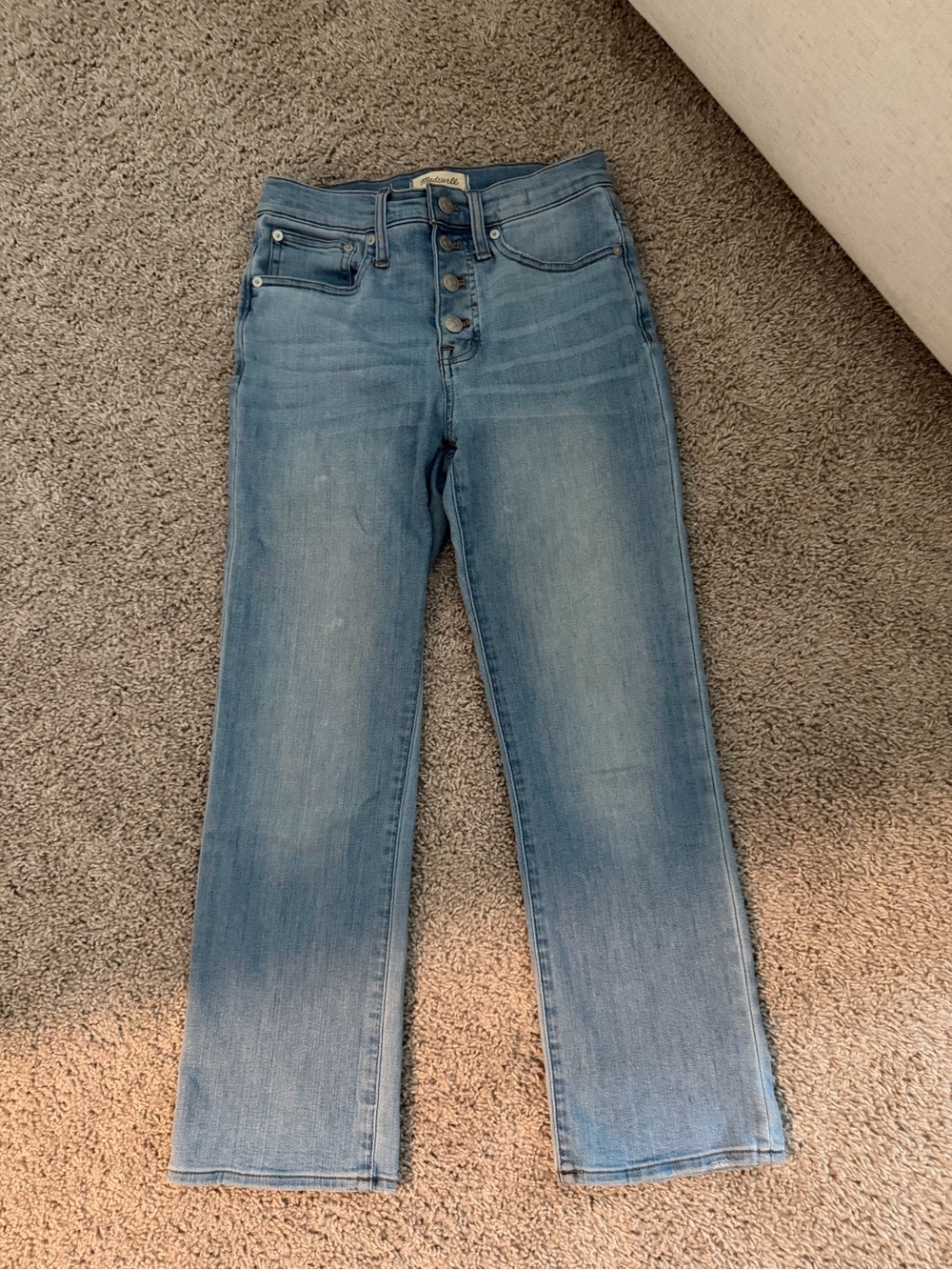 Madewell Straight Leg Women's Jeans - Light Blue